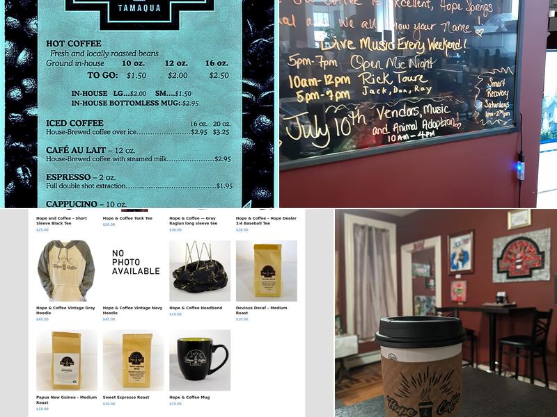 Hope & Coffee Menu