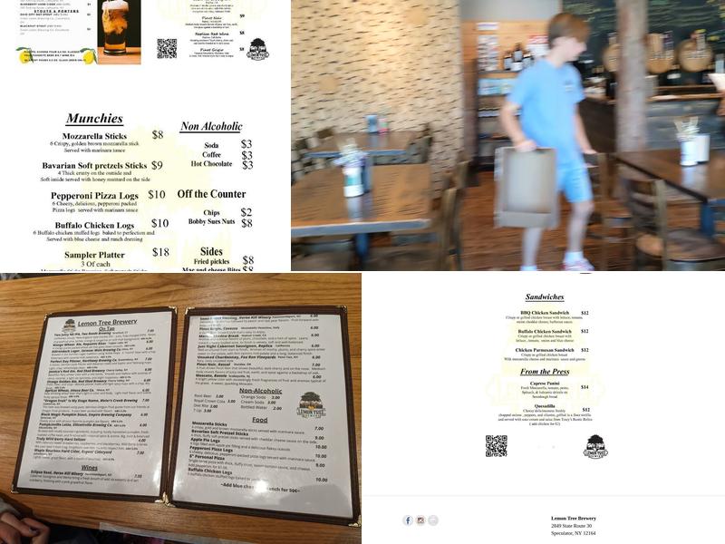 Lemon Tree Brewery Menu