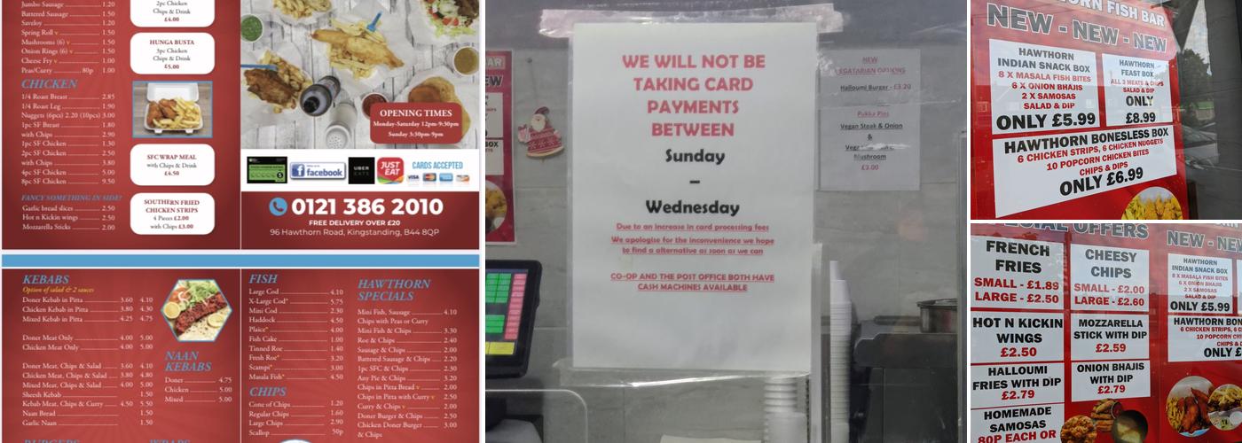 Hawthorn Fish Bar Menu