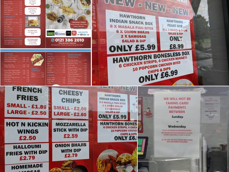 Hawthorn Fish Bar Menu