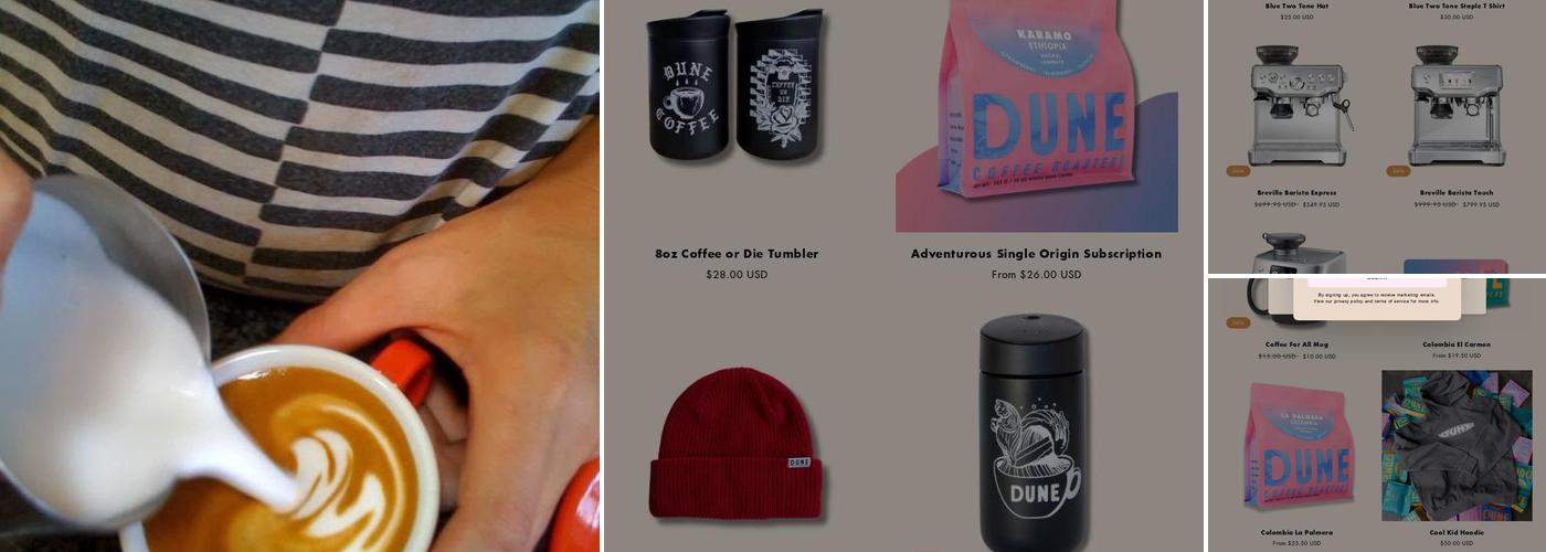 Dune Coffee Roasters Menu