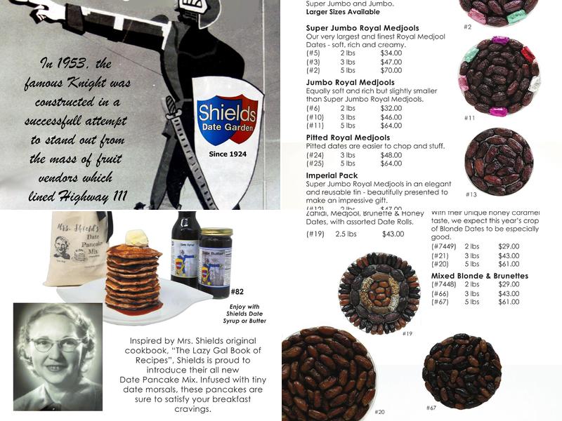 Shields Date Garden Menu