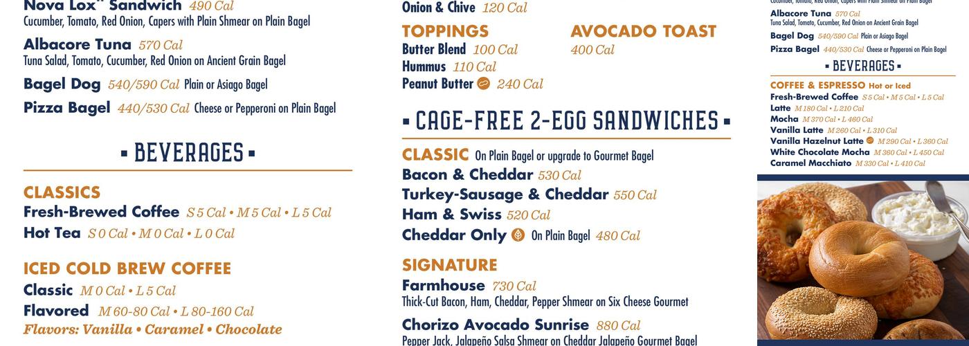 Noah's NY Bagels Menu