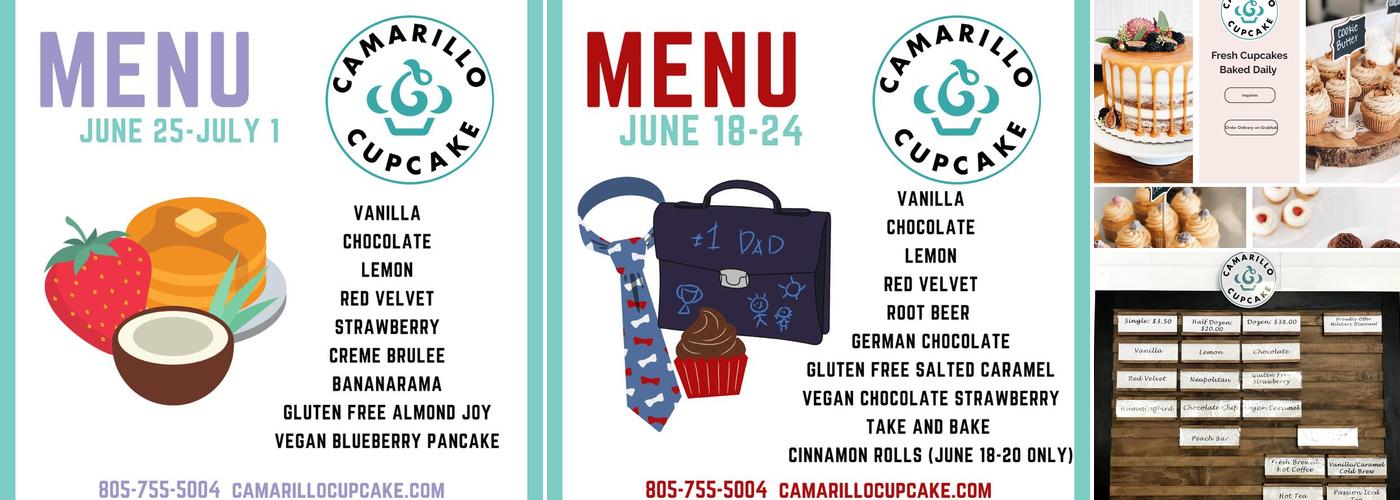 Camarillo Cupcake Menu
