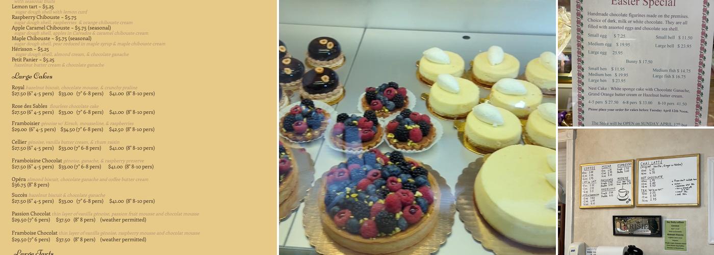 The Little Blue Owl Baking Company Menu