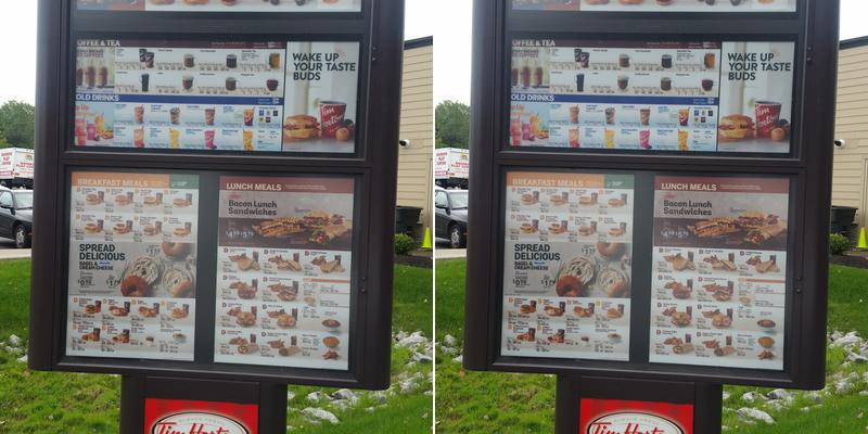 Tim Hortons Menu