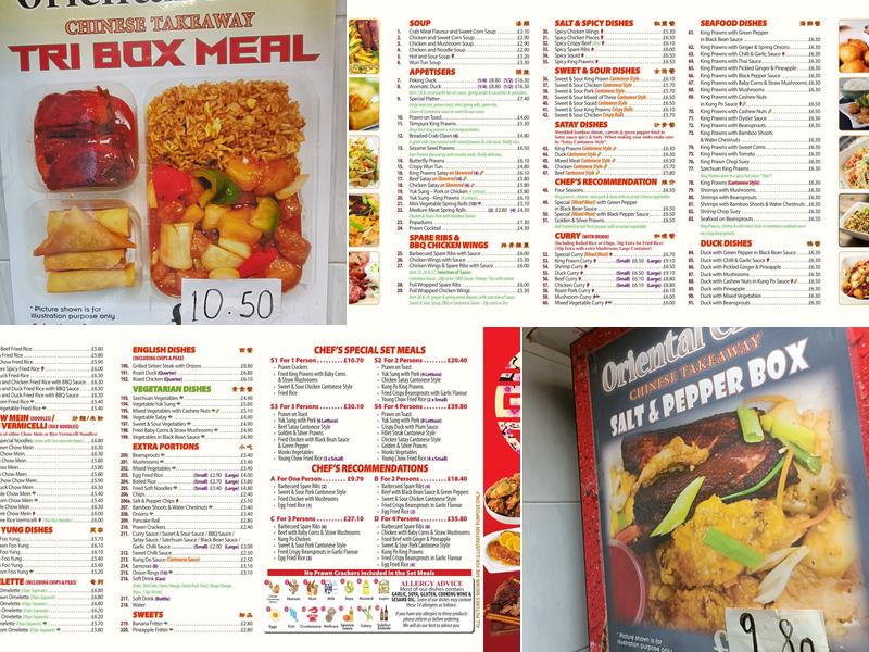 Oriental Chef Chinese Takeaway Menu