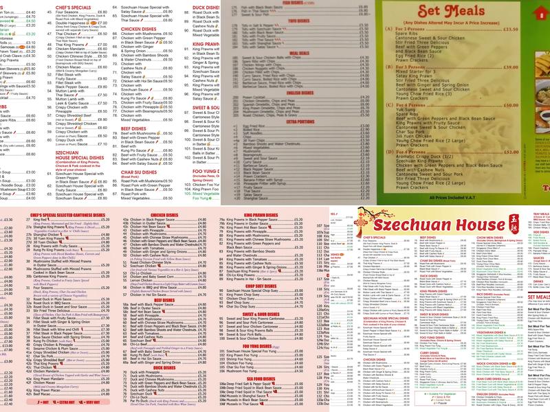 Szechuan House Menu