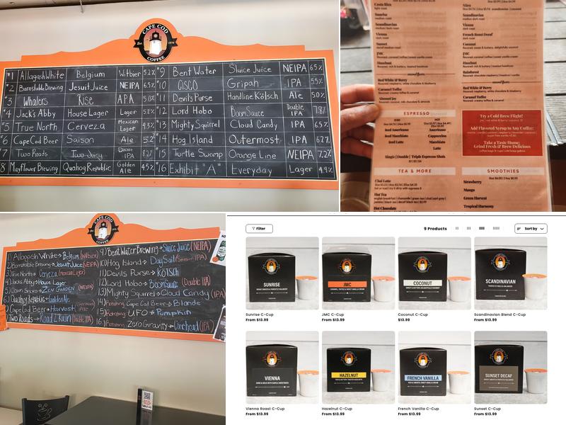 Cape Cod Coffee Menu