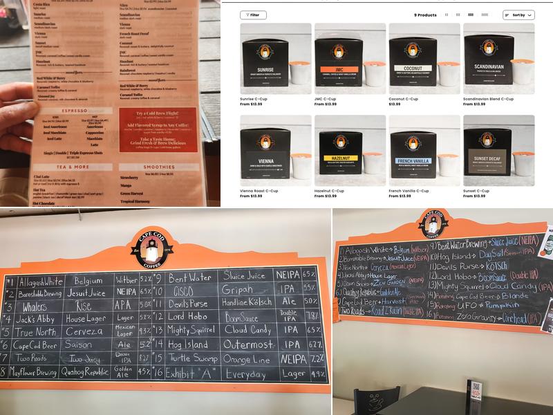 Cape Cod Coffee Menu