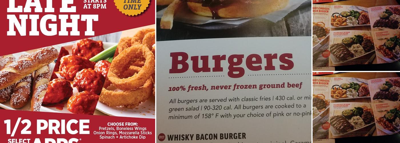 Applebee's Grill + Bar Menu