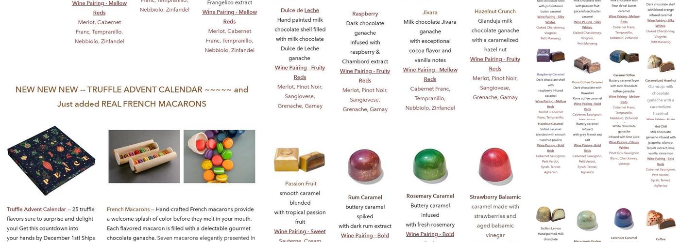 Wine Loves Chocolate Menu