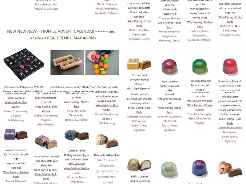 Wine Loves Chocolate Menu