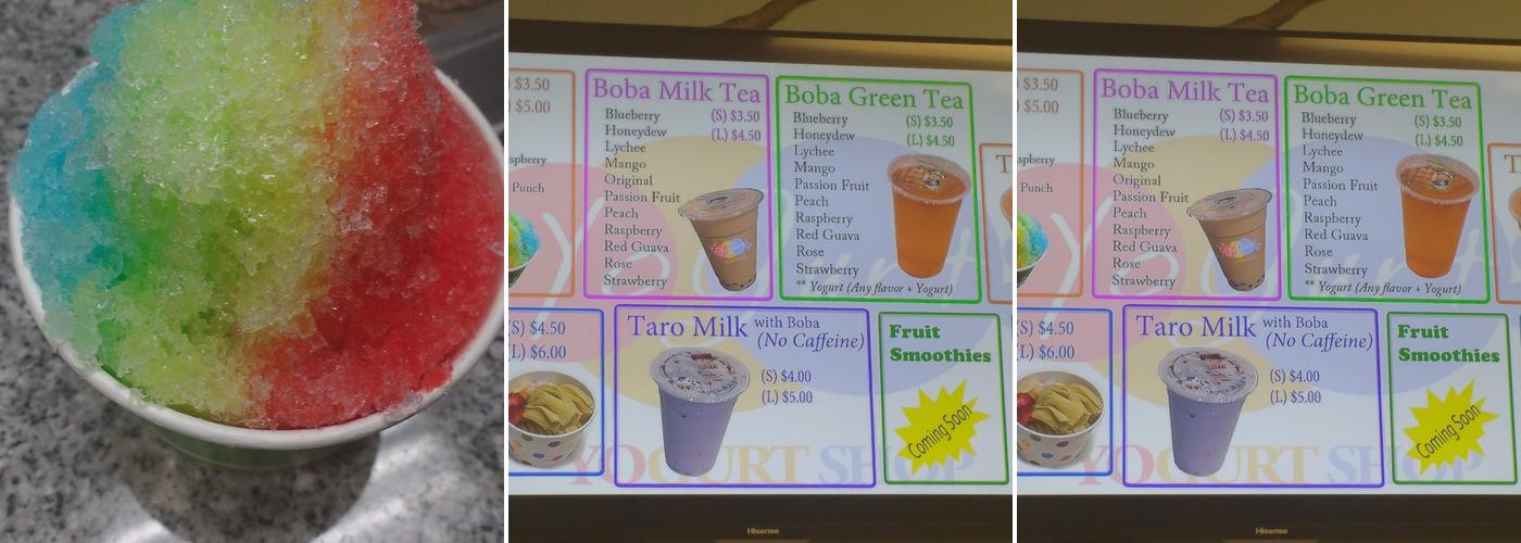 Yogurt Shack LLC Menu