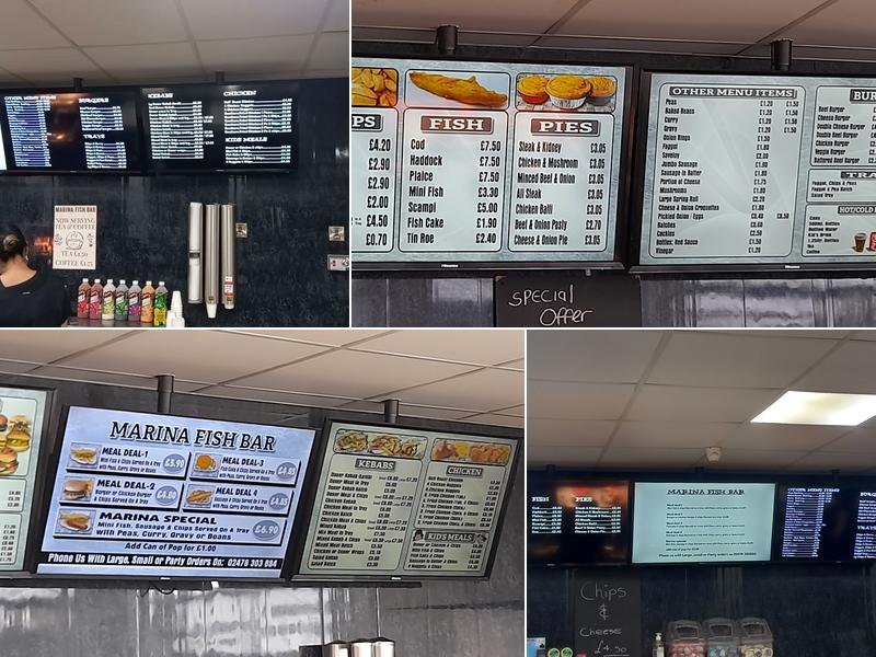 Marina Fish Bar Menu