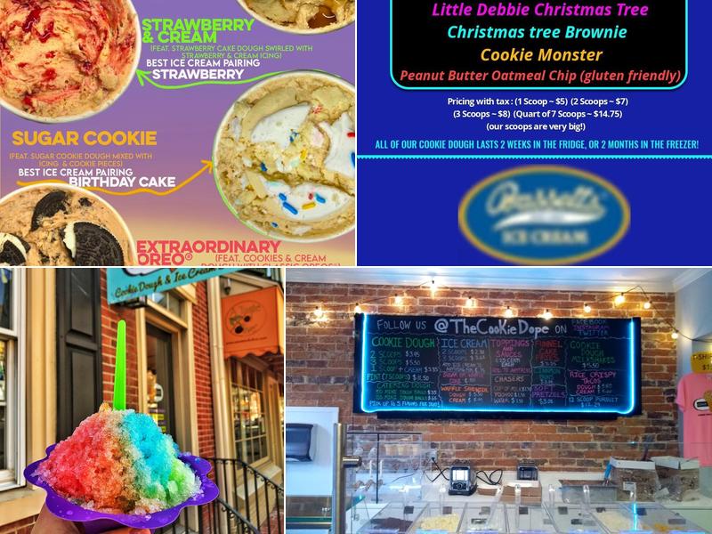 Cookie Dope ~ Edible Cookie Dough & Ice Cream Bar Menu