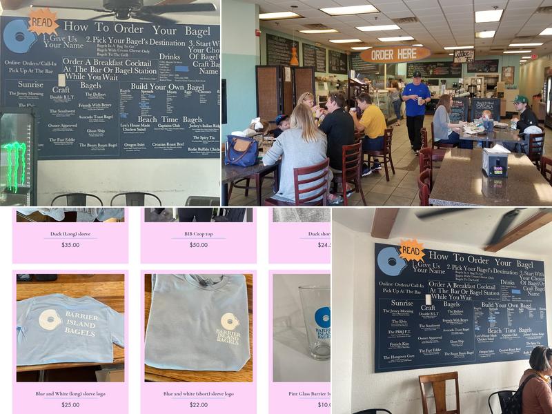 Barrier Island Bagels Menu