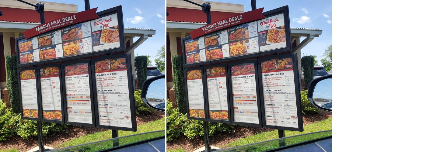 Zaxbys Chicken Fingers & Buffalo Wings Menu