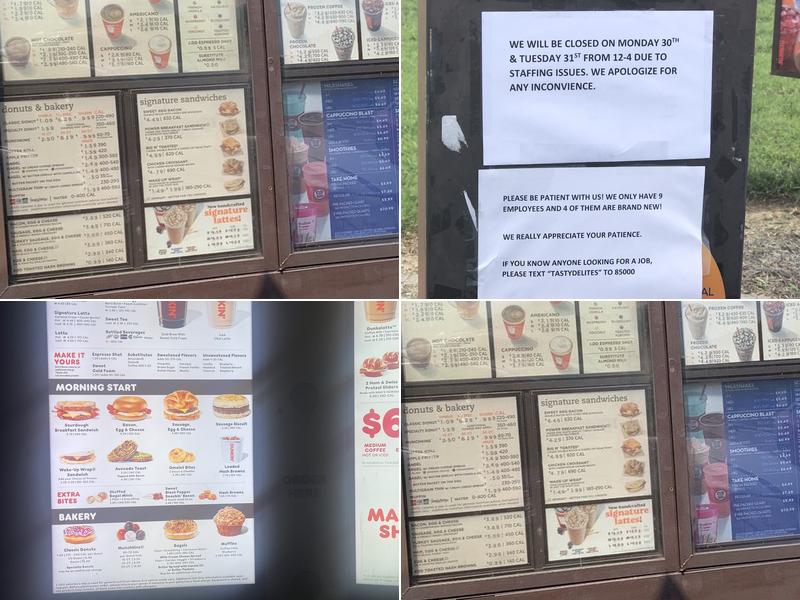 Dunkin' Menu