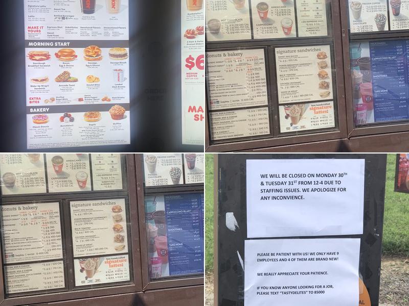 Dunkin' Menu