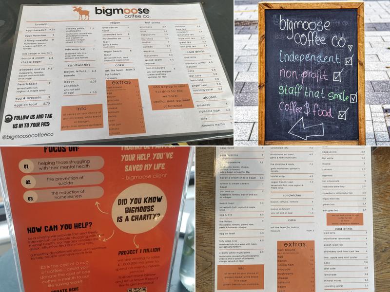 bigmoose coffee co. Menu