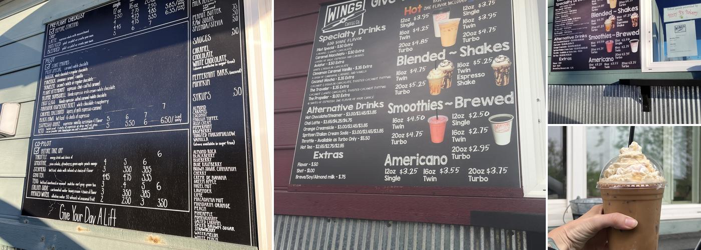 Wings Coffee Co. Menu