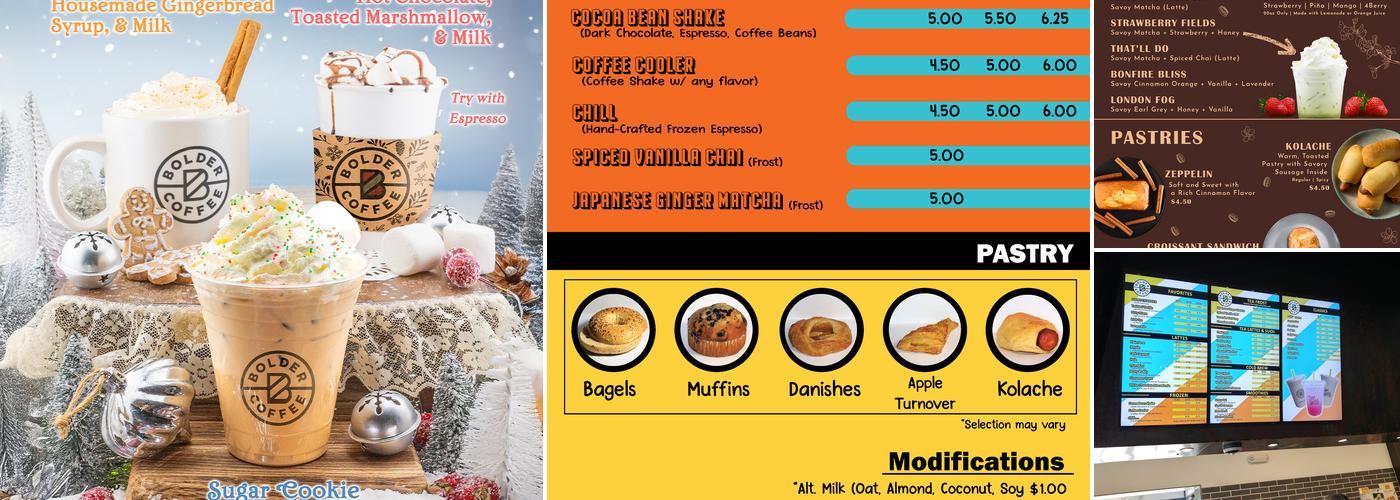 Bolder Coffee Menu