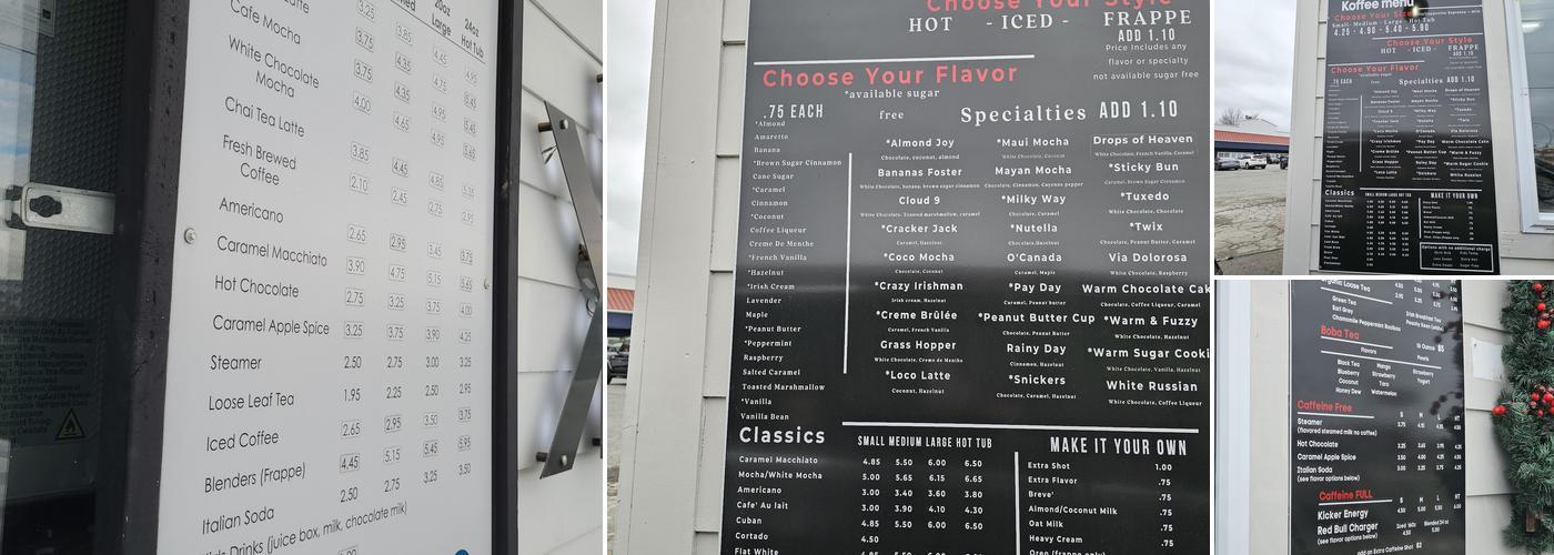 Koffee With A Kause Menu