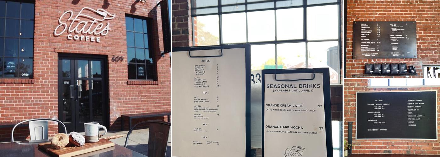 States Coffee Menu