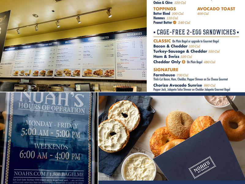 Noah's NY Bagels Menu