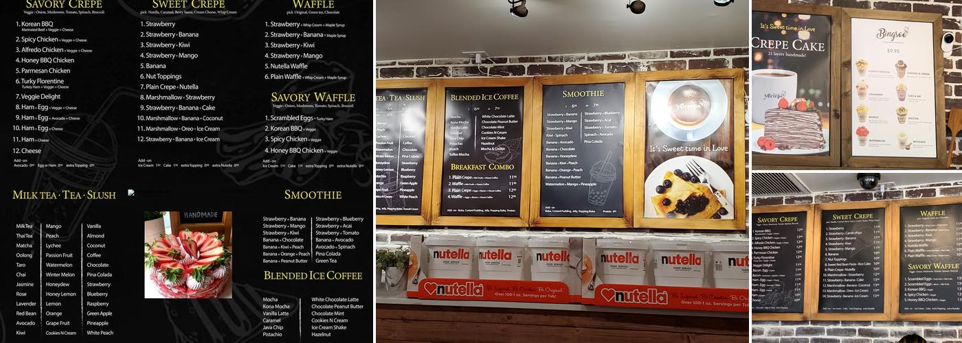 Yocrepe & Boba Menu