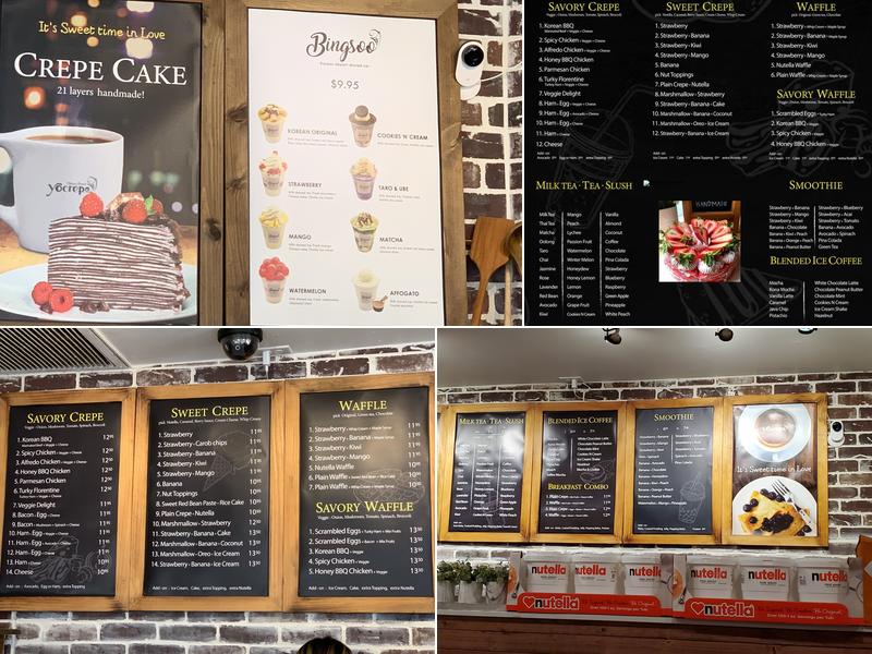 Yocrepe & Boba Menu