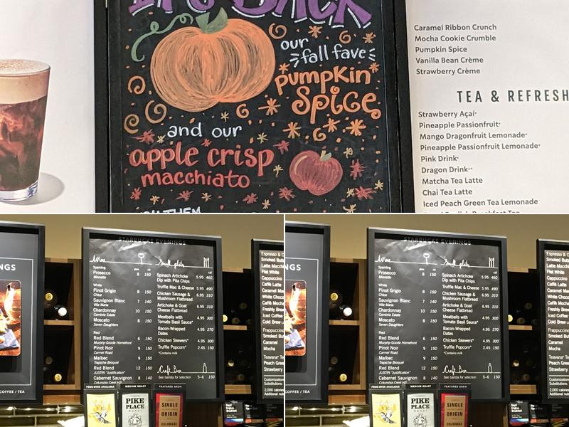 Starbucks Menu