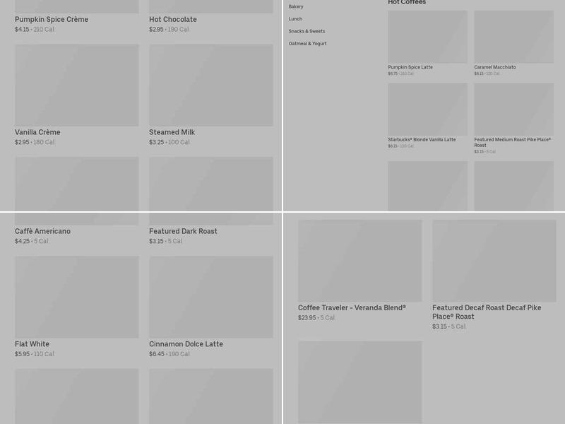 Starbucks Menu