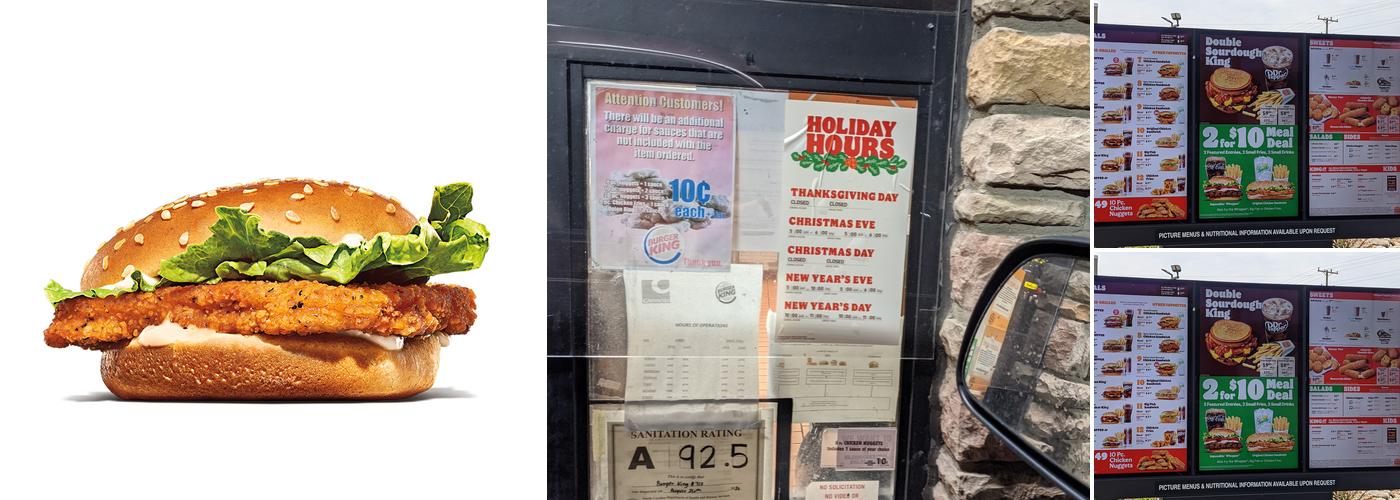 Burger King Menu