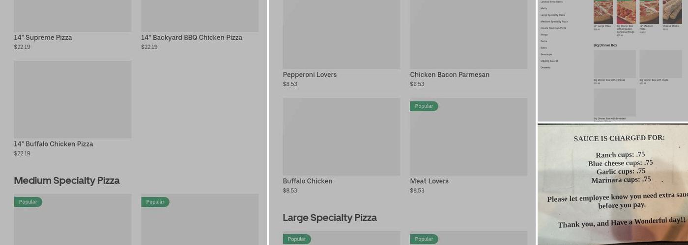 Pizza Hut Menu