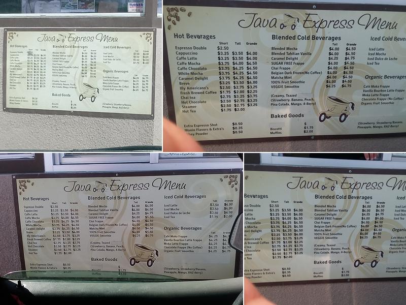 Java Express Menu
