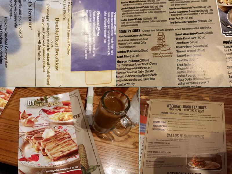 Cracker Barrel Old Country Store Menu