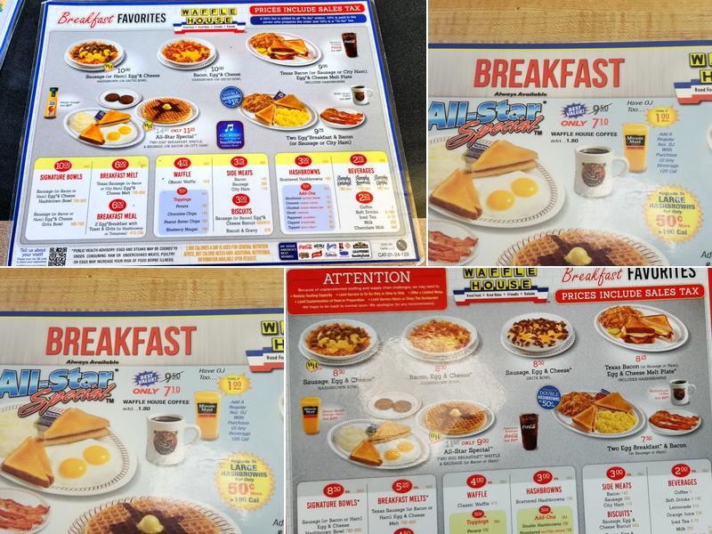 Waffle House Menu