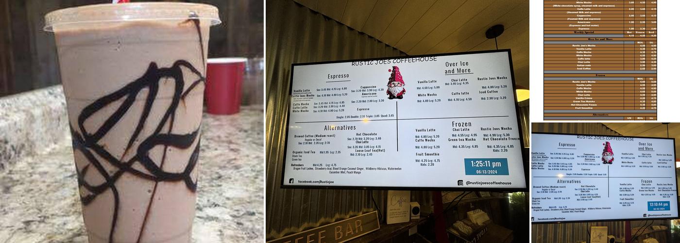 Rustic Joe’s Coffee House Menu