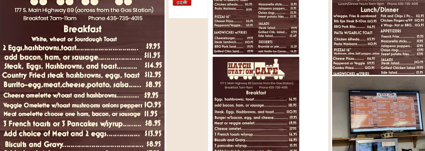 Hatch Station Cafe and Motel Menu