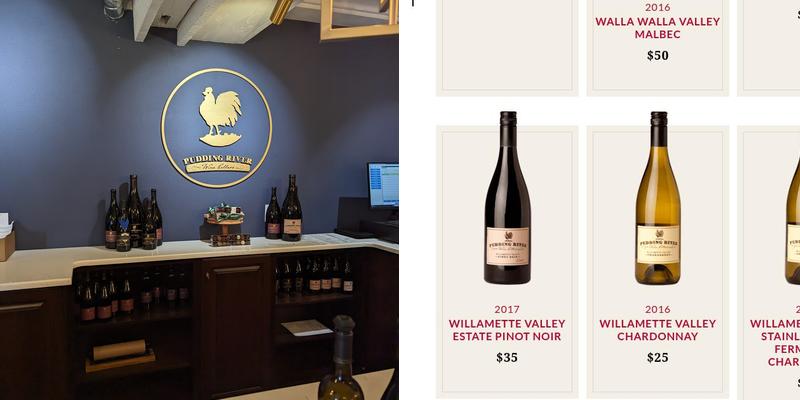 Pudding River Wine Cellars Menu