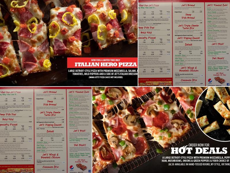 Jet's Pizza Menu