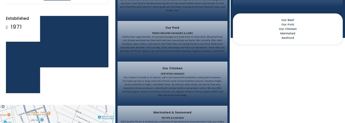 R&R Quality Meats & Seafood Menu