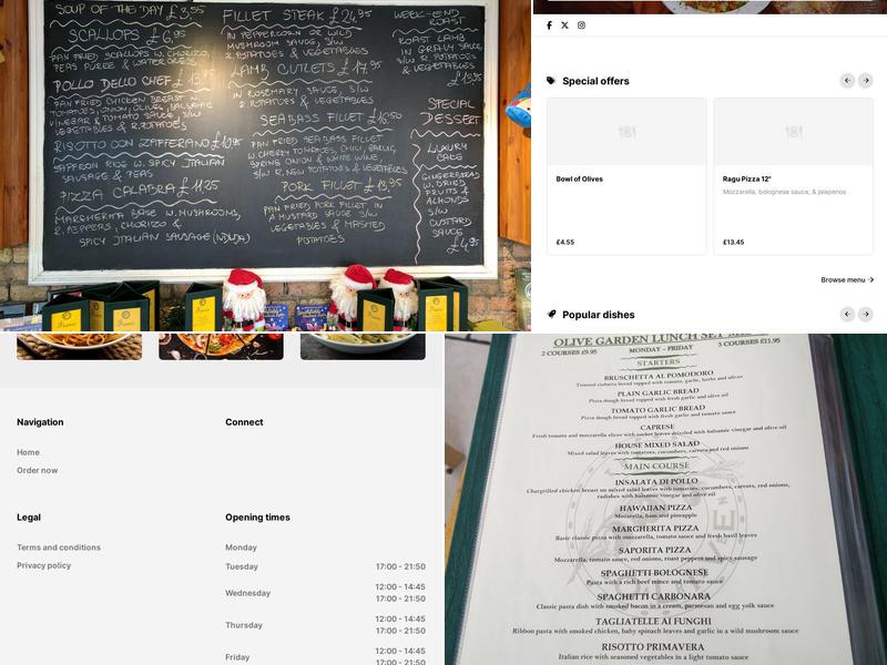 The Olive Garden Menu