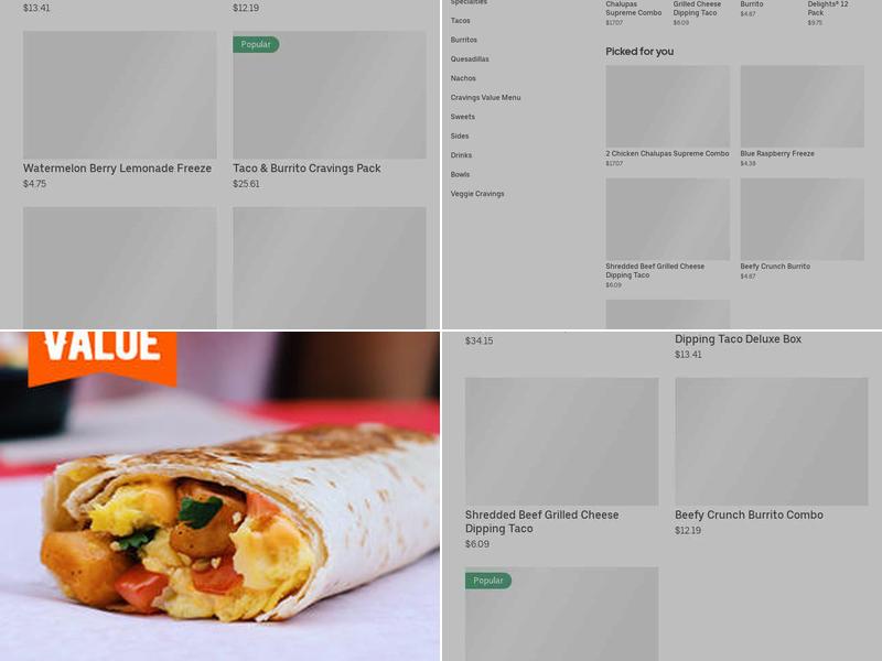 Taco bell Menu
