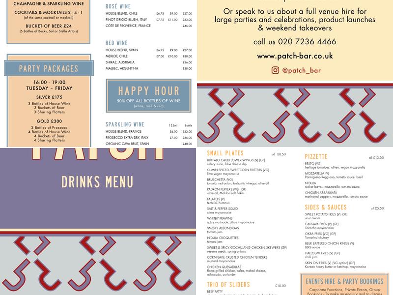 Patch St Paul's Menu