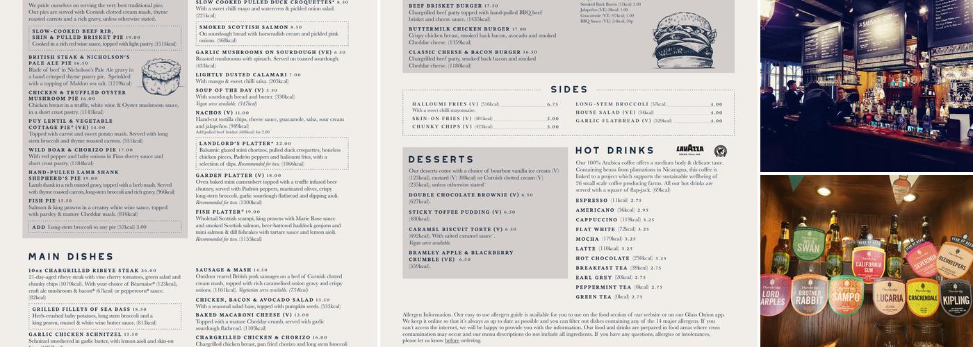 Ye Olde Watling Menu