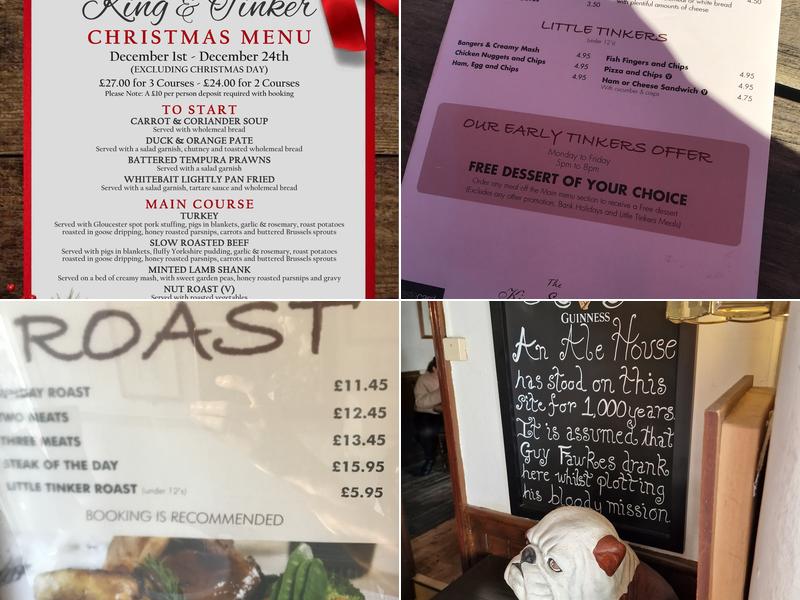 The King and Tinker Menu