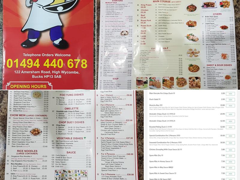 MAGIC WOK Chinese Takeaway Menu